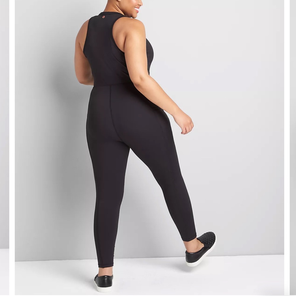 Lane Bryant Black Active LIVI Soft Sleeveless Fitted Jumpsuit NWT Size 22/24 - Picture 3 of 8